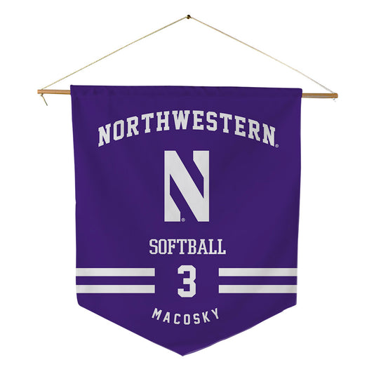 Northwestern - NCAA Softball : Laine Macosky - Pennant - 18" x 21"-0
