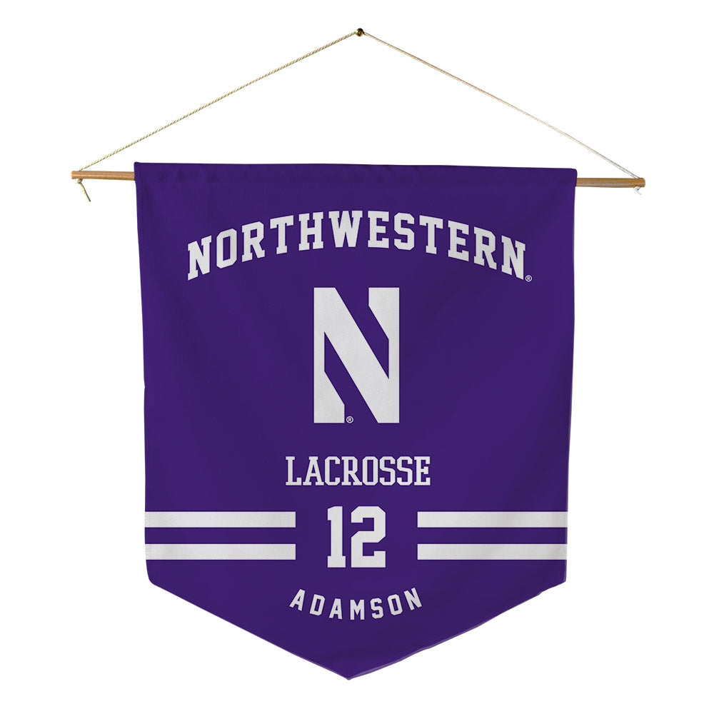 Northwestern - NCAA Women's Lacrosse : Olivia Adamson - Pennant - 18" x 21"-0