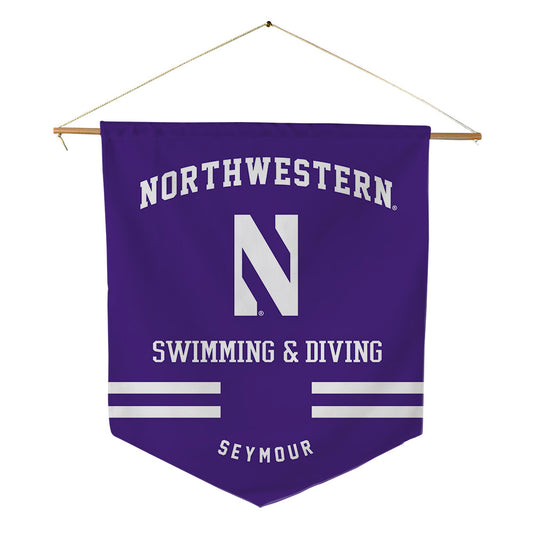 Northwestern - NCAA Men's Swimming & Diving : Stuart Seymour - Pennant - 18" x 21"-0