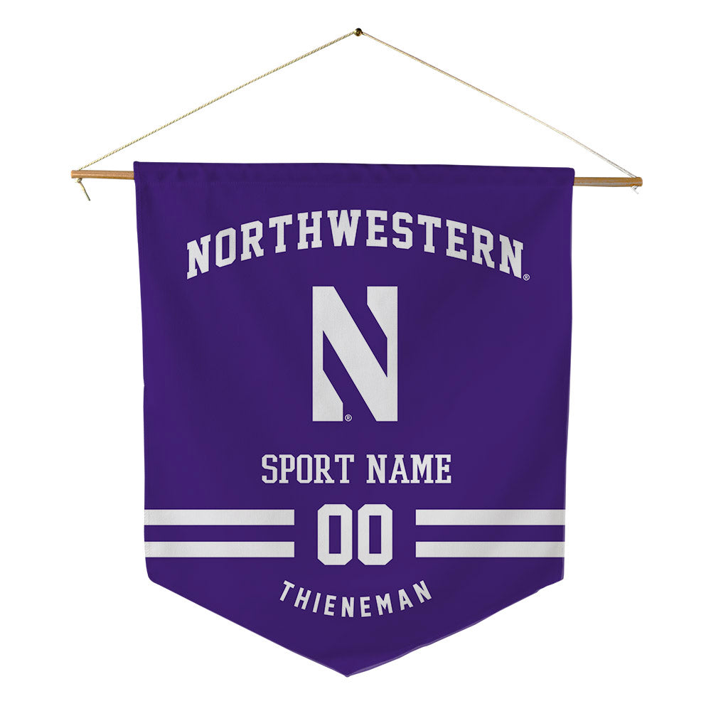 Northwestern - NCAA Men's Tennis : Presley Thieneman - Pennant - 18" x 21"-0