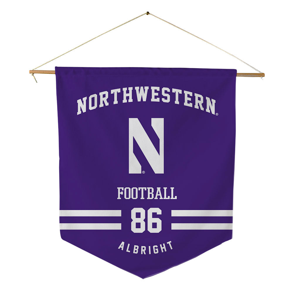 Northwestern - NCAA Football : Lawson Albright - Pennant - 18" x 21"-0