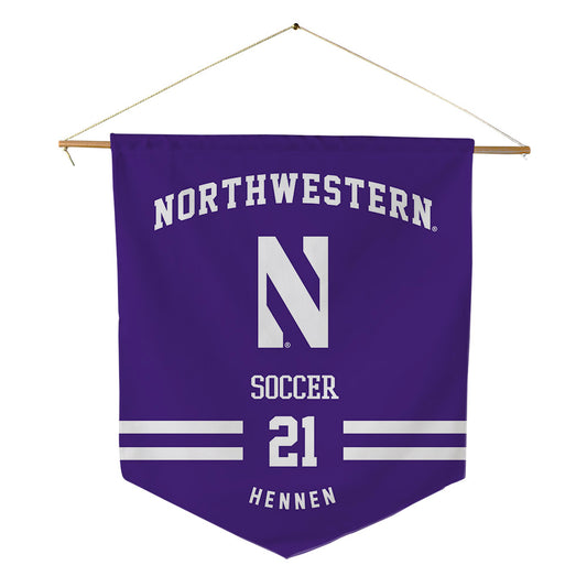 Northwestern - NCAA Women's Soccer : Kate Hennen - Pennant - 18" x 21"-0