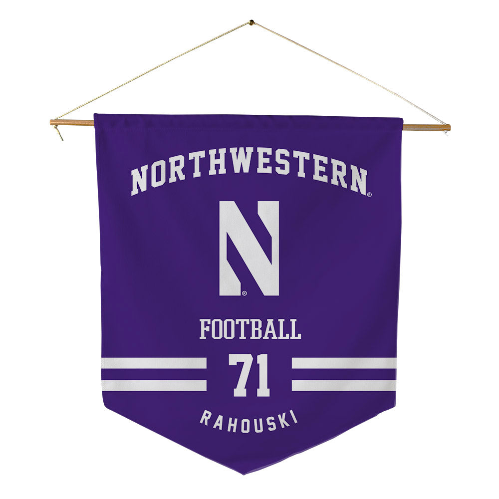 Northwestern - NCAA Football : Dennis Rahouski - Pennant - 18" x 21"-0