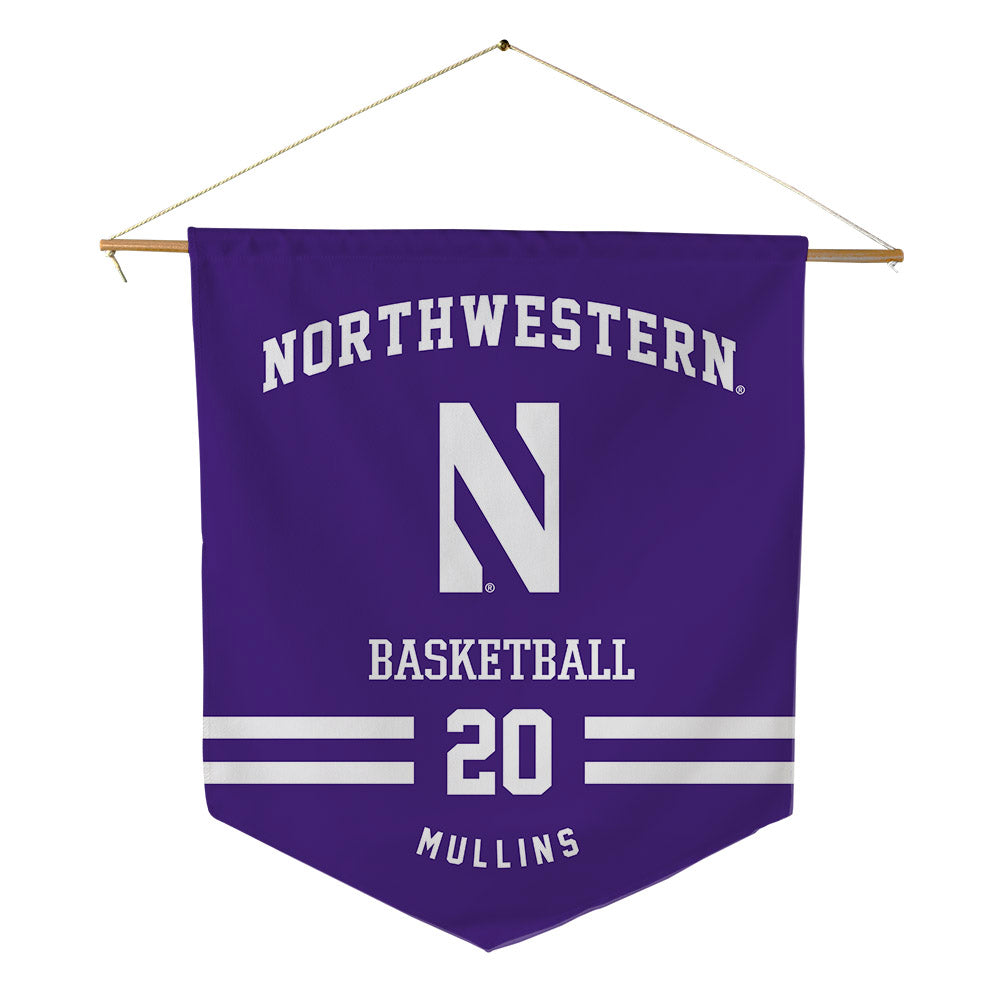 Northwestern - NCAA Men's Basketball : Justin Mullins - Pennant - 18" x 21"-0