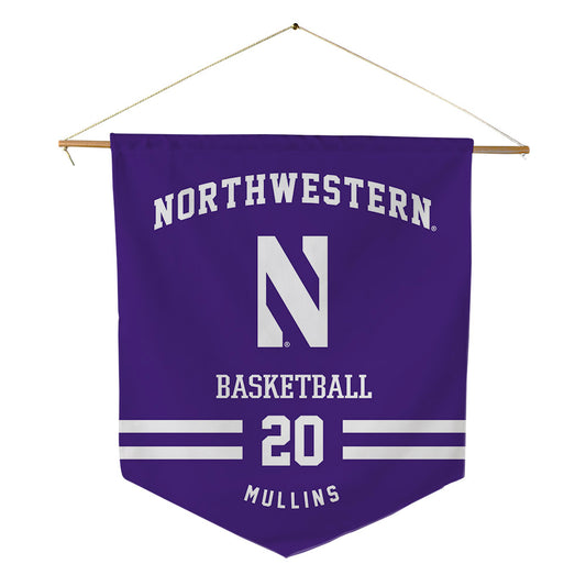 Northwestern - NCAA Men's Basketball : Justin Mullins - Pennant - 18" x 21"-0