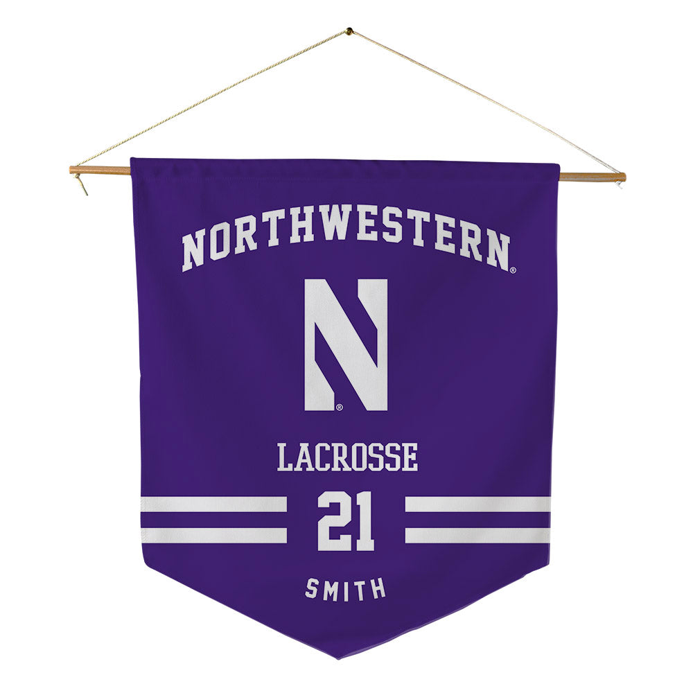 Northwestern - NCAA Women's Lacrosse : Madison Smith - Pennant - 18" x 21"-0