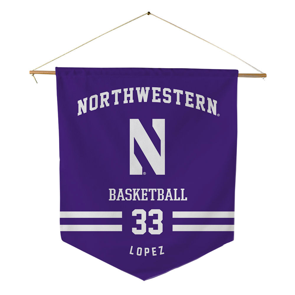 Northwestern - NCAA Women's Basketball : Amparo Lopez - Pennant - 18" x 21"-0