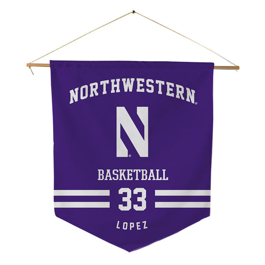 Northwestern - NCAA Women's Basketball : Amparo Lopez - Pennant - 18" x 21"-0