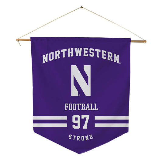 Northwestern - NCAA Football : Braxton Strong - Pennant - 18" x 21"-0