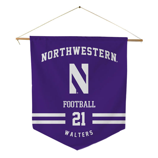 Northwestern - NCAA Football : Damon Walters - Pennant - 18" x 21"-0