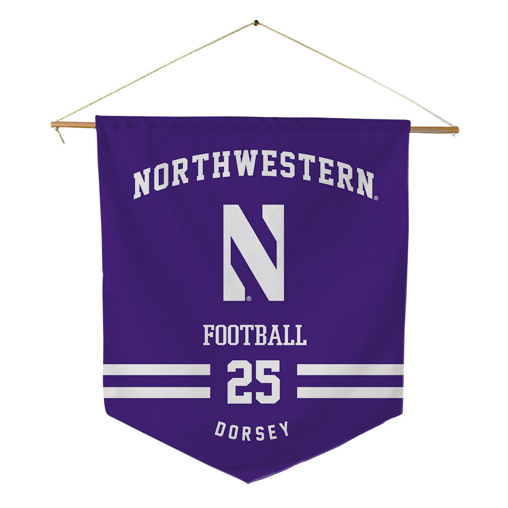 Northwestern - NCAA Football : Marquet Dorsey - Pennant - 18" x 21"-0