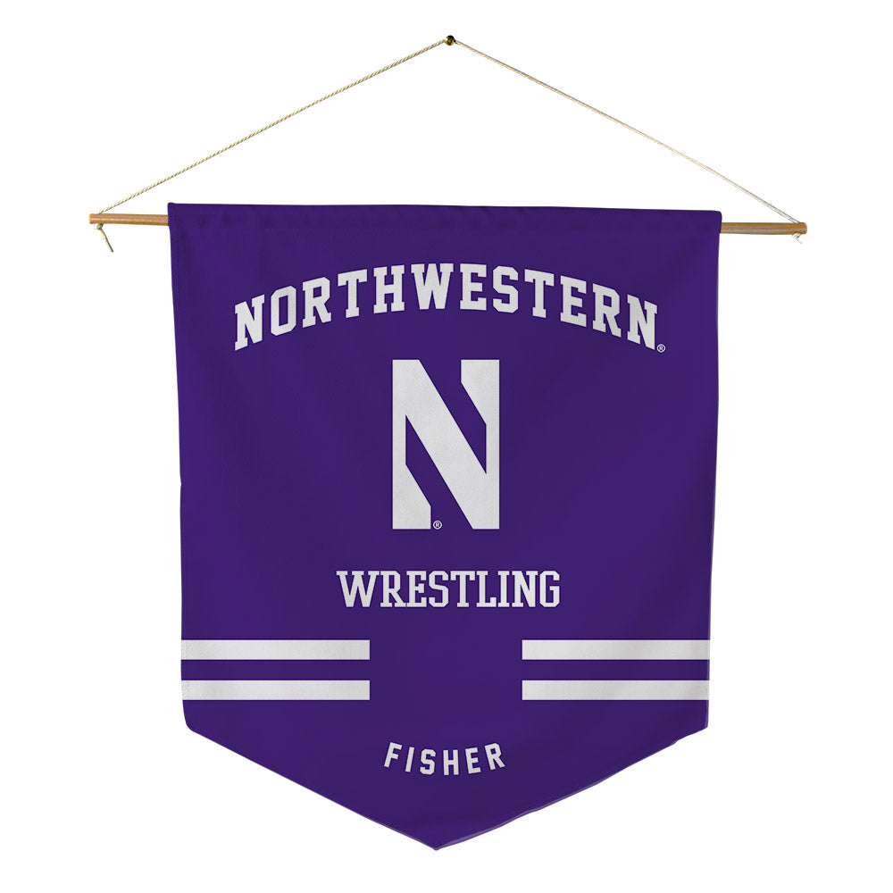 Northwestern - NCAA Wrestling : Troy Fisher - Pennant - 18" x 21"-0