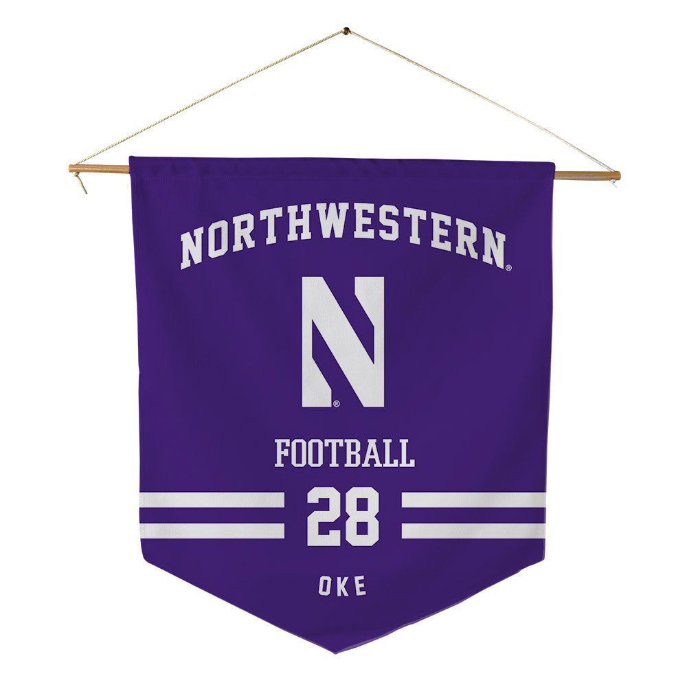 Northwestern - NCAA Football : Timi Oke - Pennant - 18" x 21"-0