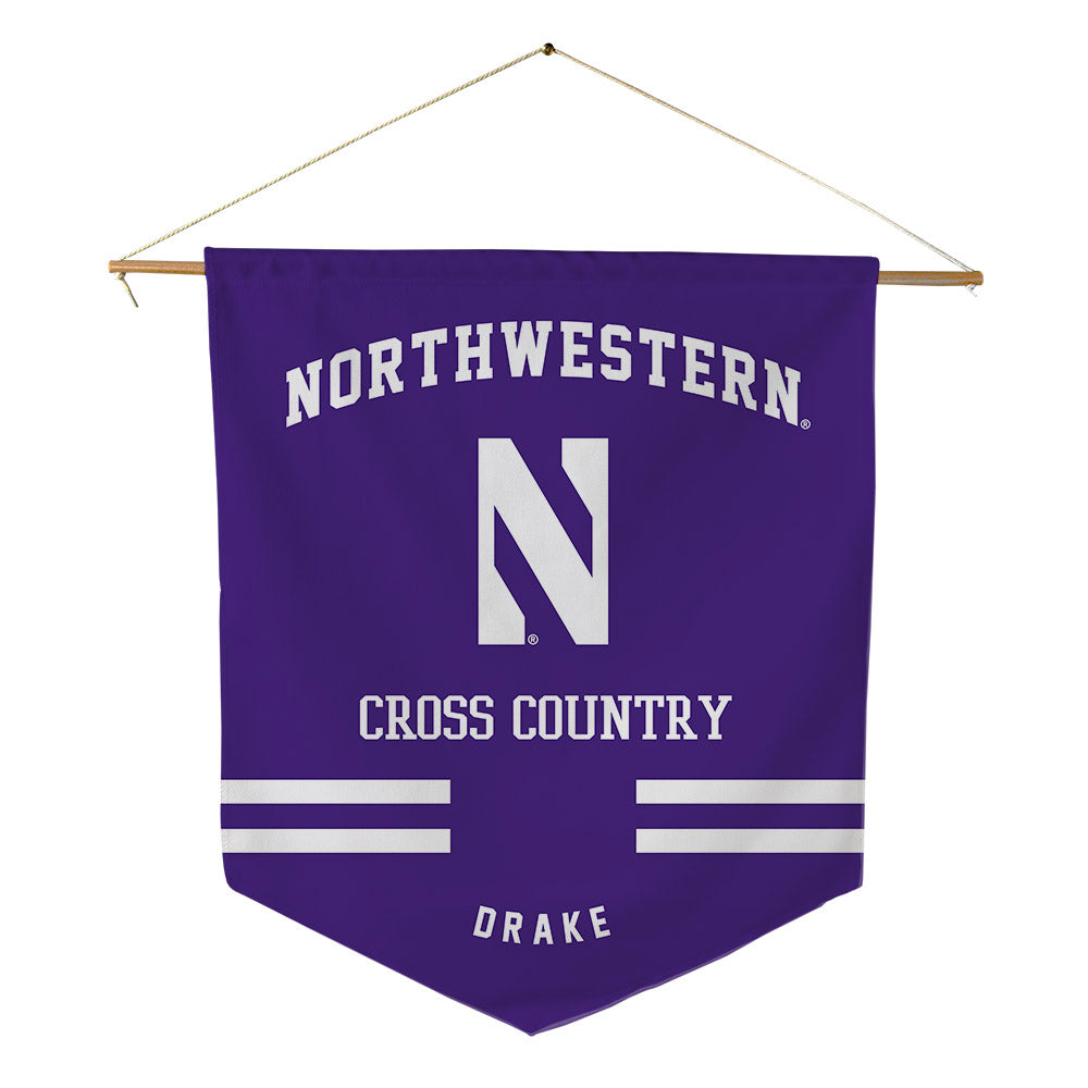 Northwestern - NCAA Women's Cross Country : Cary Drake - Pennant - 18" x 21"-0