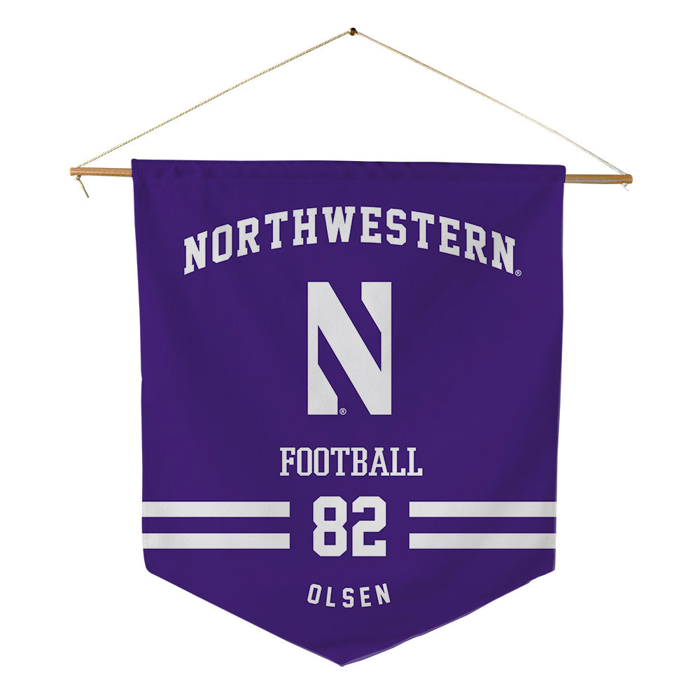 Northwestern - NCAA Football : Jack Olsen - Pennant - 18" x 21"-0