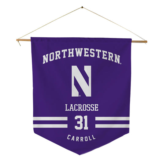 Northwestern - NCAA Women's Lacrosse : Mary Carroll - Pennant - 18" x 21"-0