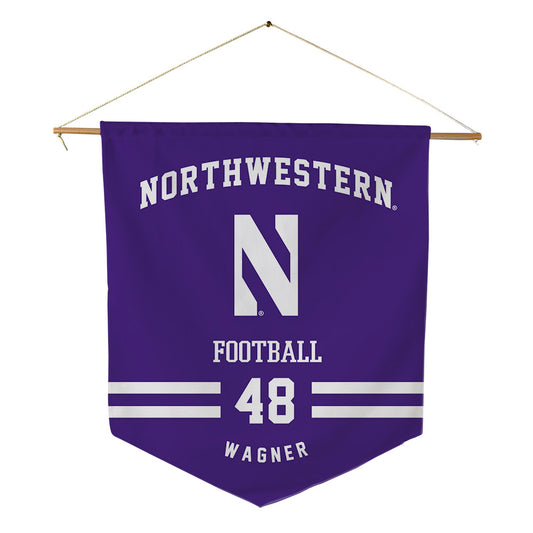 Northwestern - NCAA Football : Drew Wagner - Pennant - 18" x 21"-0