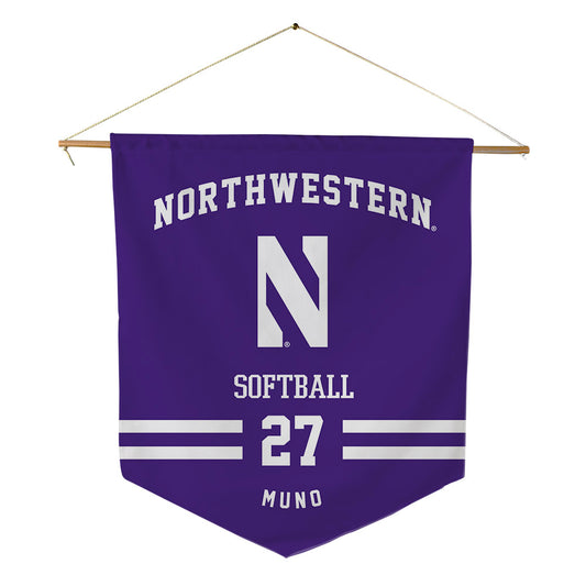 Northwestern - NCAA Softball : Ainsley Muno - Pennant - 18" x 21"-0