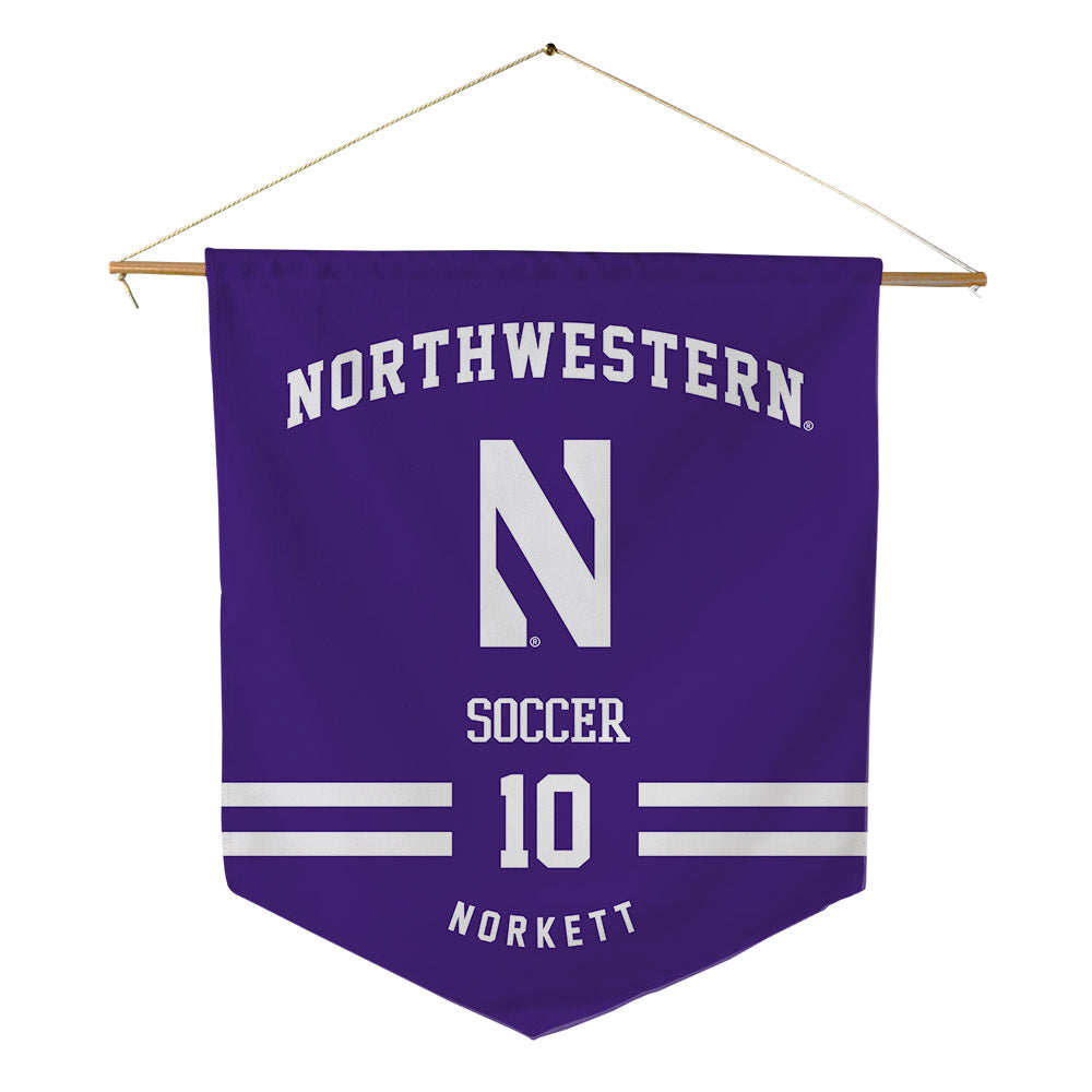 Northwestern - NCAA Women's Soccer : Megan Norkett - Pennant - 18" x 21"-0