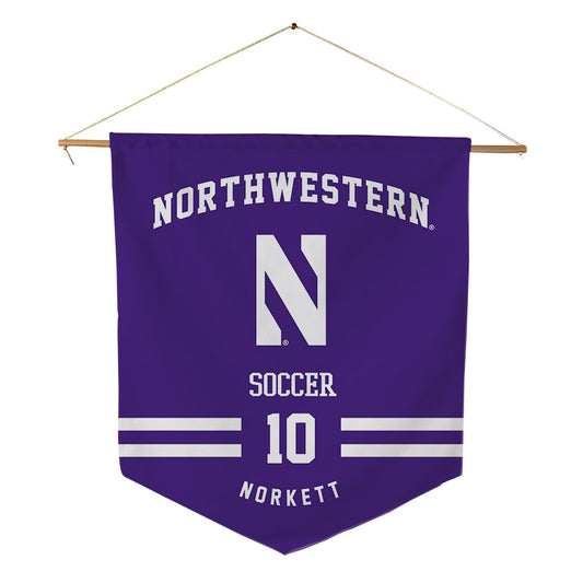 Northwestern - NCAA Women's Soccer : Megan Norkett - Pennant - 18" x 21"-0