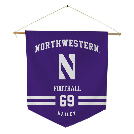 Northwestern - NCAA Football : Jack Bailey - Pennant - 18" x 21"-0
