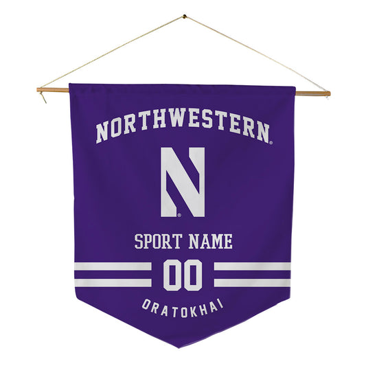 Northwestern - NCAA Football : Adrian-Izic Oratokhai - Pennant - 18" x 21"-0