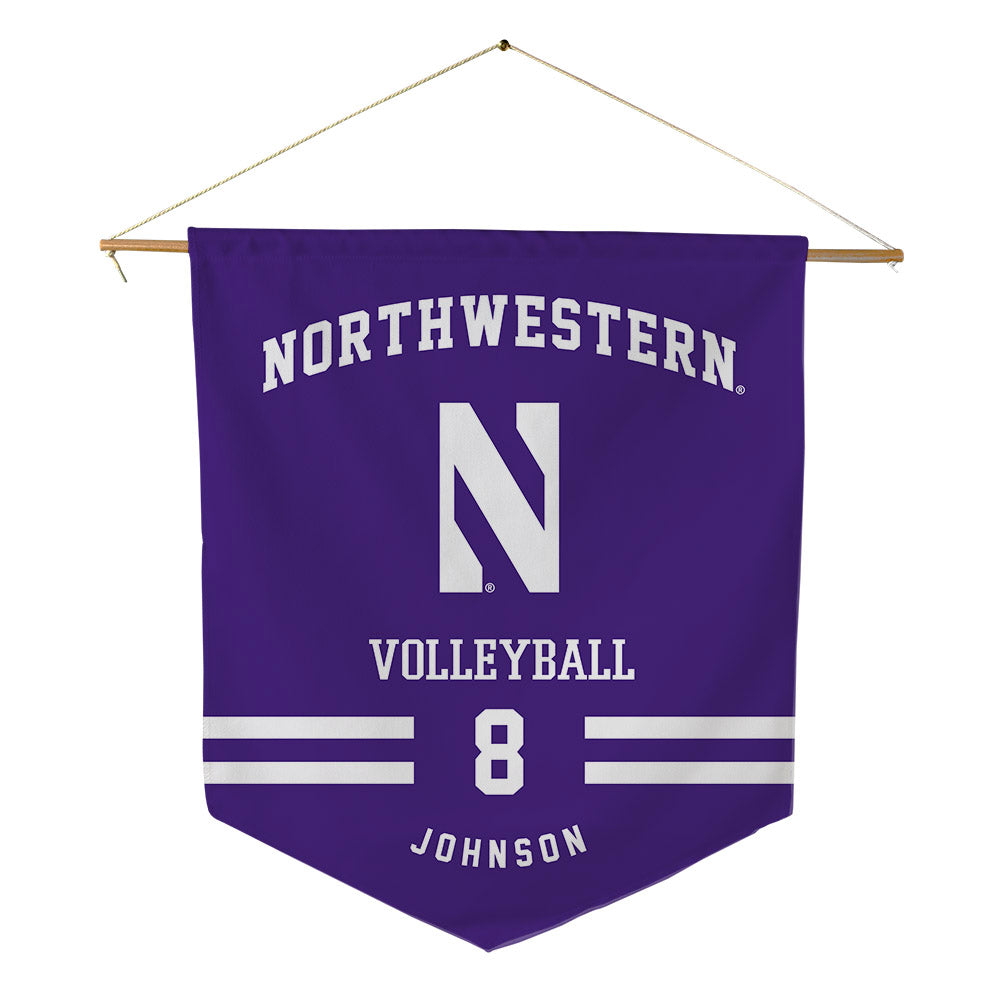 Northwestern - NCAA Women's Volleyball : Rachel Johnson - Pennant - 18" x 21"-0