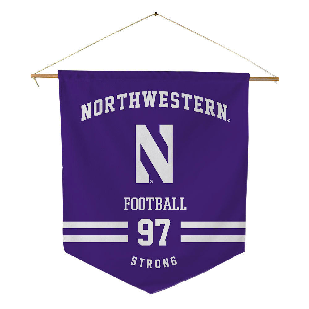 Northwestern - NCAA Football : Braxton Strong - Pennant - 18" x 21"-0