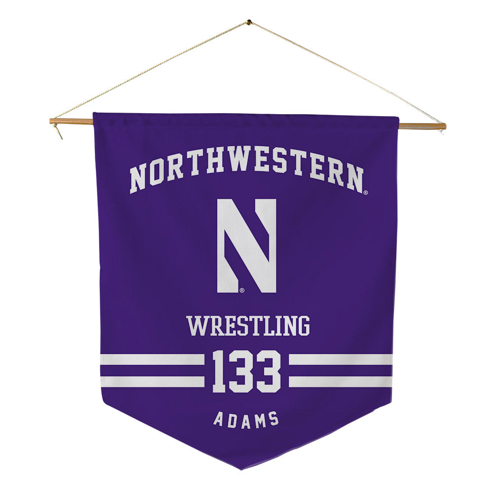 Northwestern - NCAA Wrestling : Patrick Adams - Pennant - 18" x 21"-0