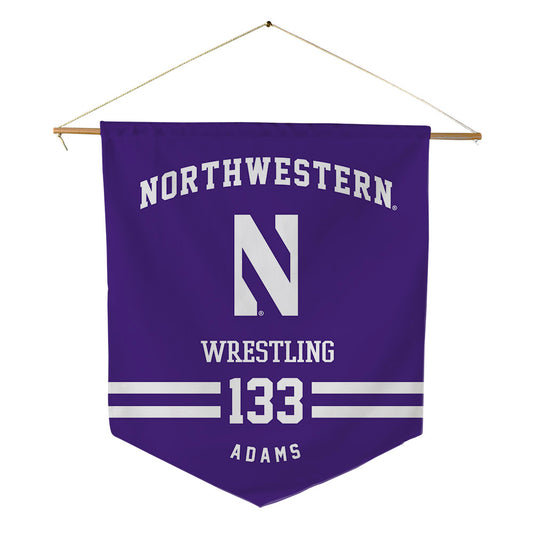 Northwestern - NCAA Wrestling : Patrick Adams - Pennant - 18" x 21"-0