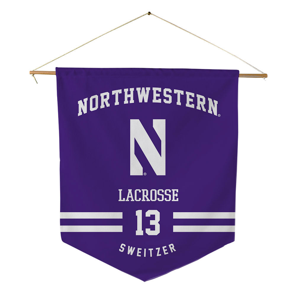 Northwestern - NCAA Women's Lacrosse : Delaney Sweitzer - Pennant - 18" x 21"-0