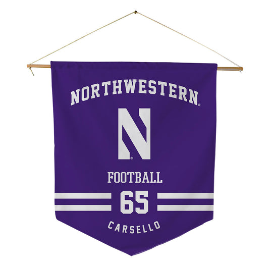 Northwestern - NCAA Football : Jackson Carsello - Pennant - 18" x 21"-0
