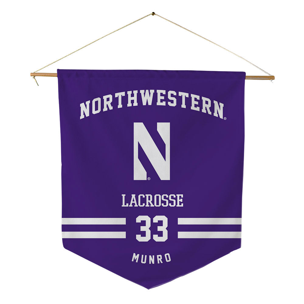 Northwestern - NCAA Women's Lacrosse : Lucy Munro - Pennant - 18" x 21"-0