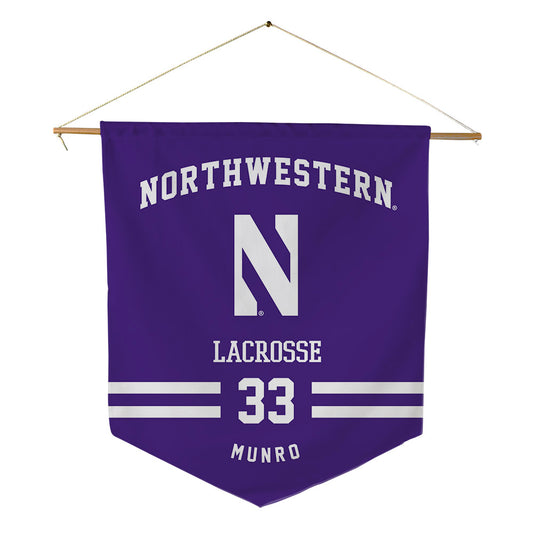 Northwestern - NCAA Women's Lacrosse : Lucy Munro - Pennant - 18" x 21"-0