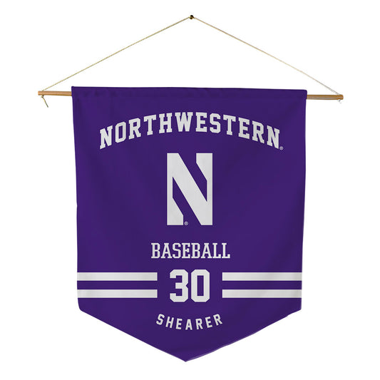 Northwestern - NCAA Baseball : Garrett Shearer - Pennant - 18" x 21"-0