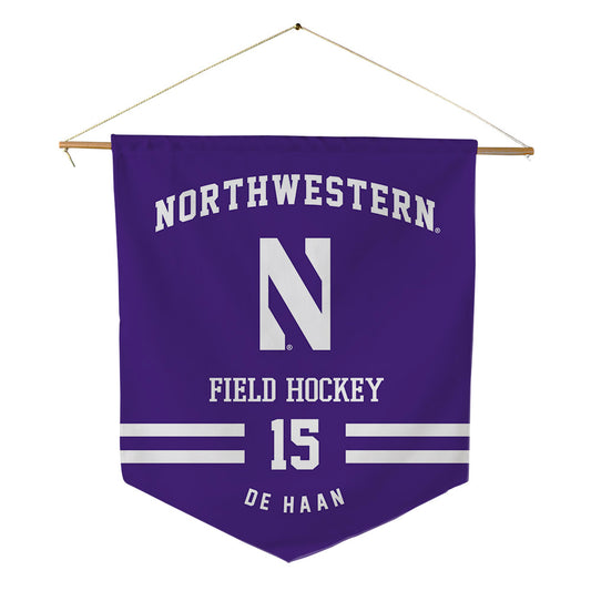 Northwestern - NCAA Women's Field Hockey : Annika de Haan - Pennant - 18" x 21"-0
