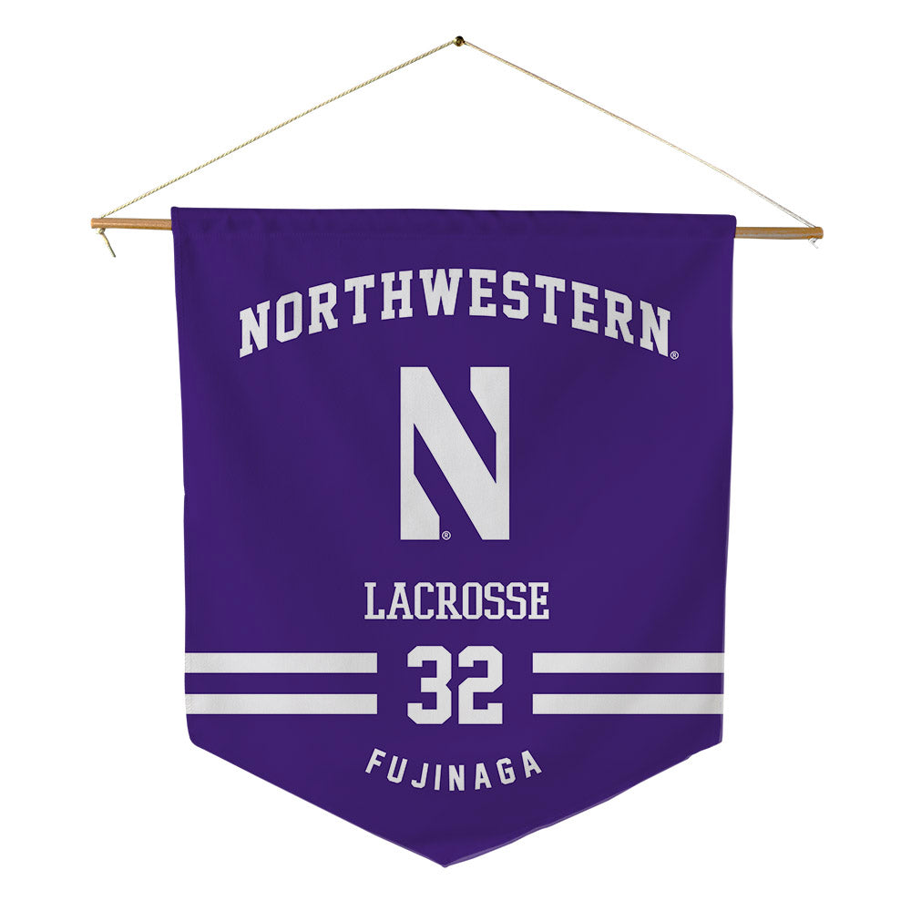 Northwestern - NCAA Women's Lacrosse : Grace Fujinaga - Pennant - 18" x 21"-0