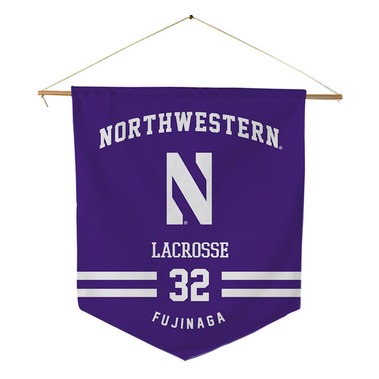 Northwestern - NCAA Women's Lacrosse : Grace Fujinaga - Pennant - 18" x 21"-0
