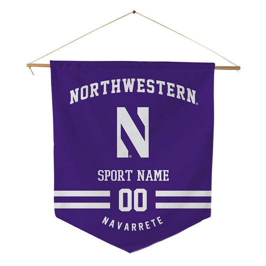 Northwestern - NCAA Women's Volleyball : Gigi Navarrete - Pennant - 18" x 21"-0