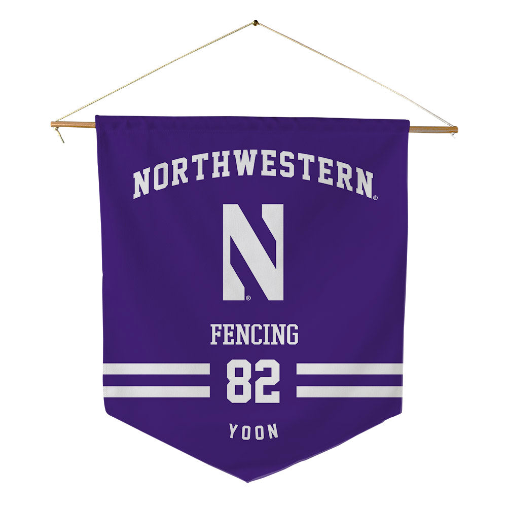 Northwestern - NCAA Women's Fencing : Julia Yoon - Pennant - 18" x 21"-0