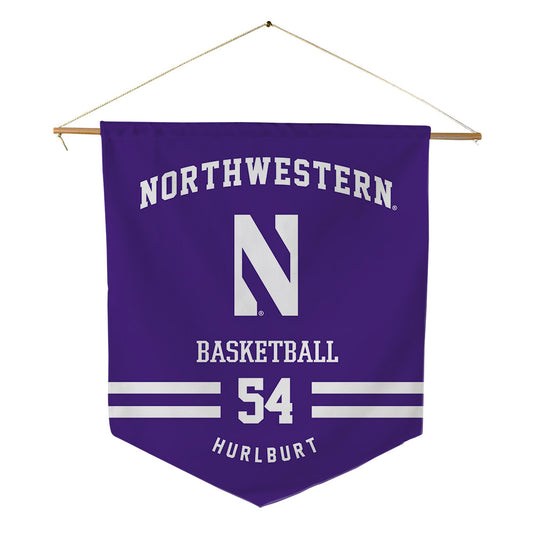 Northwestern - NCAA Men's Basketball : Gustave Hurlburt - Pennant - 18" x 21"-0