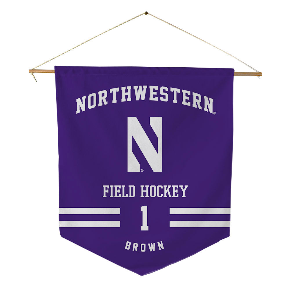 Northwestern - NCAA Women's Field Hockey : Lindsey Brown - Pennant - 18" x 21"-0