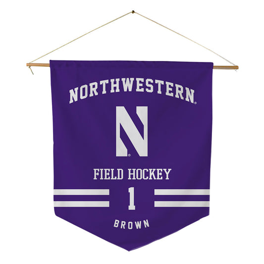 Northwestern - NCAA Women's Field Hockey : Lindsey Brown - Pennant - 18" x 21"-0