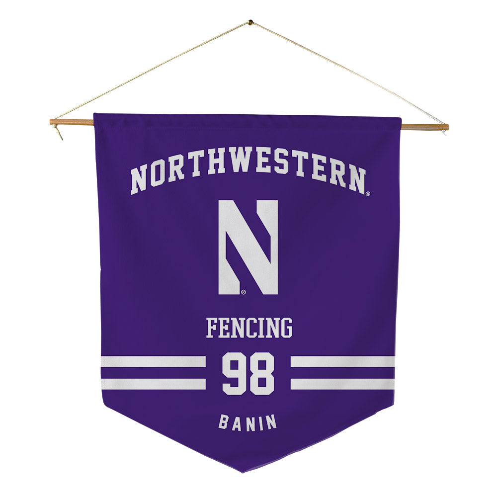 Northwestern - NCAA Women's Fencing : Isabelle Banin - Pennant - 18" x 21"-0