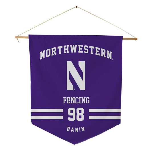 Northwestern - NCAA Women's Fencing : Isabelle Banin - Pennant - 18" x 21"-0