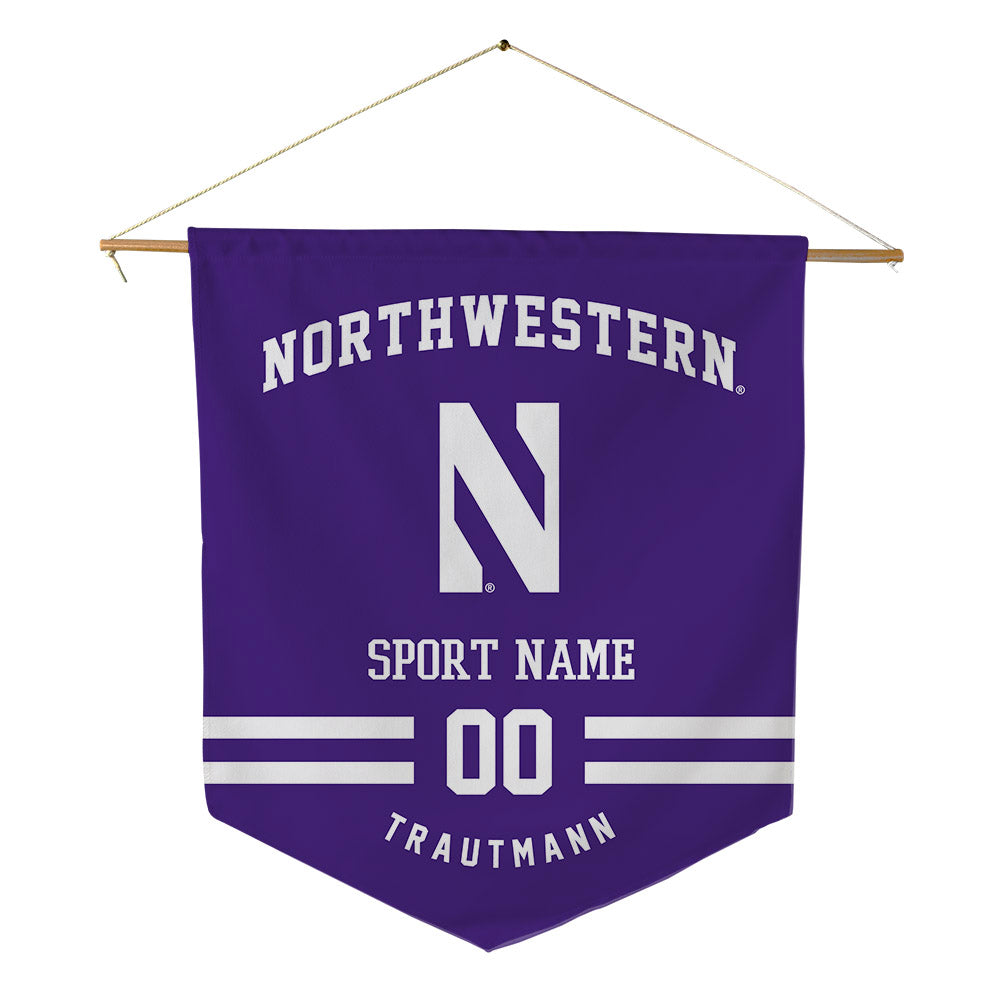 Northwestern - NCAA Football : Jack Trautmann - Pennant - 18" x 21"-0