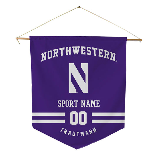 Northwestern - NCAA Football : Jack Trautmann - Pennant - 18" x 21"-0