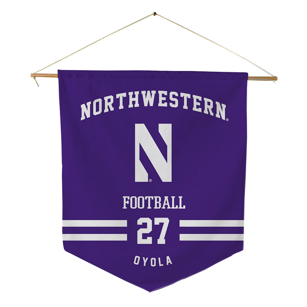 Northwestern - NCAA Football : Jack Oyola - Pennant - 18" x 21"-0