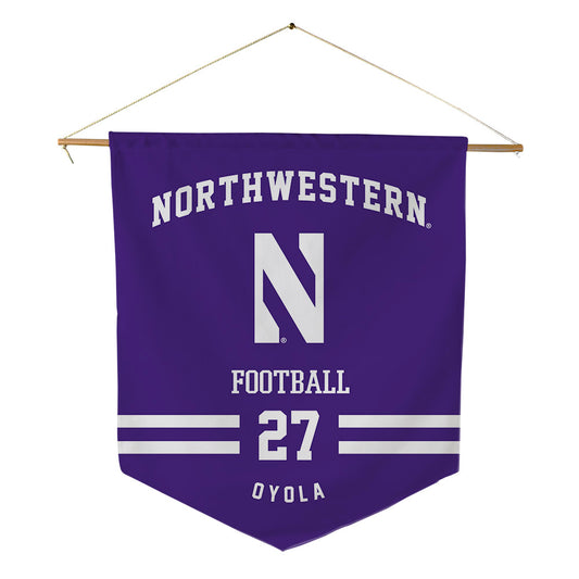 Northwestern - NCAA Football : Jack Oyola - Pennant - 18" x 21"-0