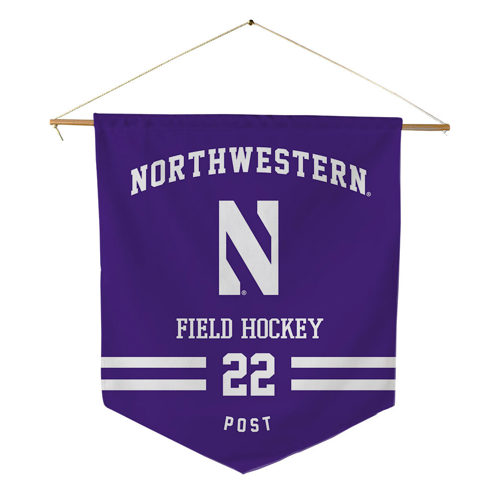 Northwestern - NCAA Women's Field Hockey : Faye Post - Pennant - 18" x 21"-0